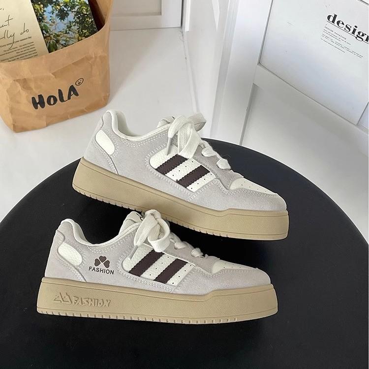 2025 Autumn and Winter New High-value American Retro Pink Thick Baseplate Shoes Ins Casual Versatile German Training Shoes