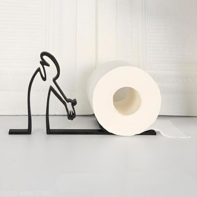 Minimalistyczny i Praktyczny Uchwyt na Papier w Rolce Dekoracja Drukowana 3D, Elegancki Uchwyt na Papier Toaletowy, Zabawny i Humorystyczny Uchwyt na Chusteczki