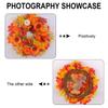 Artificial Wreath with Pumpkin Thanksgiving Wreath for Front Door, Window, Farmhouses, Indoor and Outdoor Decorations