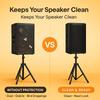 DJ/PA System Outdoor Speaker Cover, Heavy-Duty Drawstring Foldable & Scratch-Resistant, Fits Stands, Party Rental Suitable
