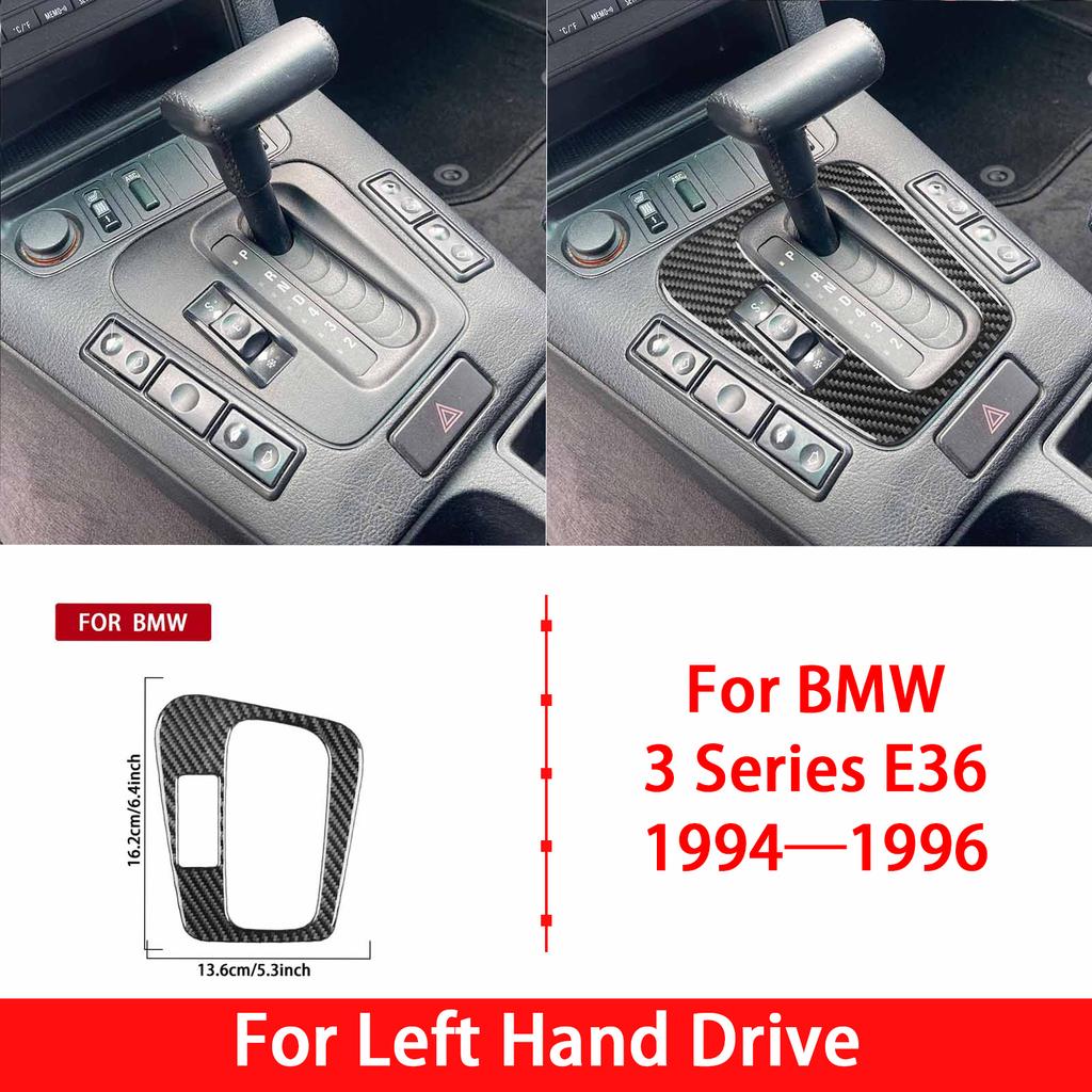 For BMW 3 Series E36 1994 1995 1996 Car Accessories Carbon Fiber Copilot Strip Air Vent Gear Shift Panel Interior Trim Sticker
