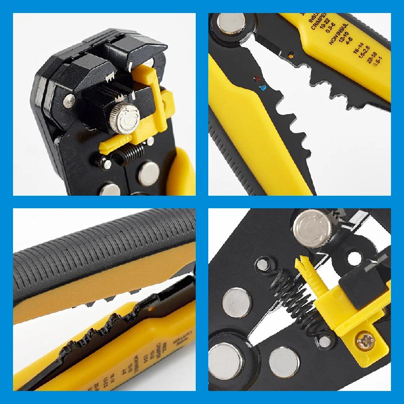 Crimper Kabelschneider, einstellbar, automatischer Abisolierer, multifunktionales Abisolieren, Crimpen, Terminal-Handwerkzeug