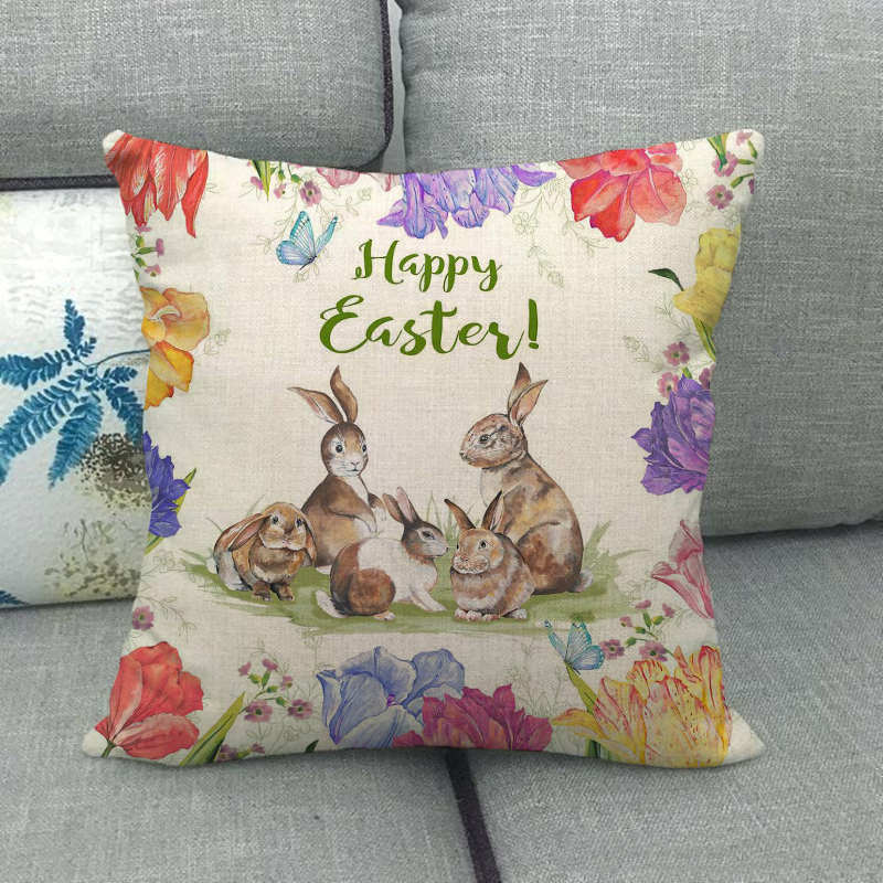 Nordic Floral Meanings Of Animals Digital Printing Short Plush Pillow Covers For Car Sofa Office Cushion Cover Home Goods