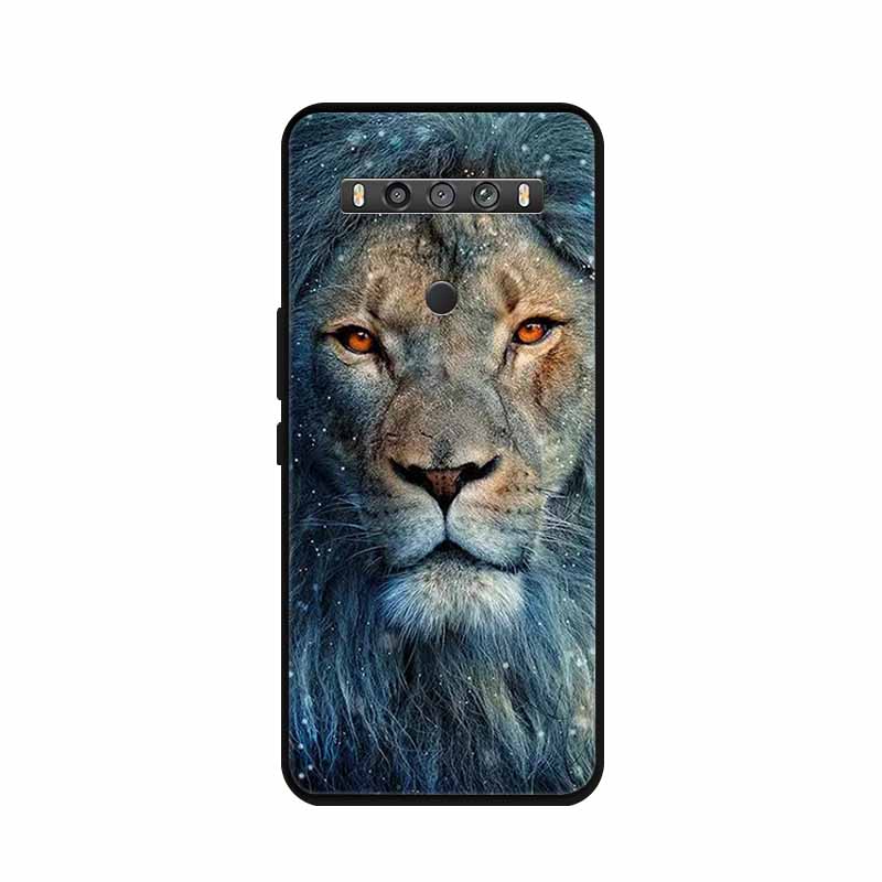 For TCL 10 5G UW Case Animals Silicone TPU Soft Cover Phone Coque For TCL 10 SE TCL10 5G UW Capa Shockproof Cartoon Wolf Funda
