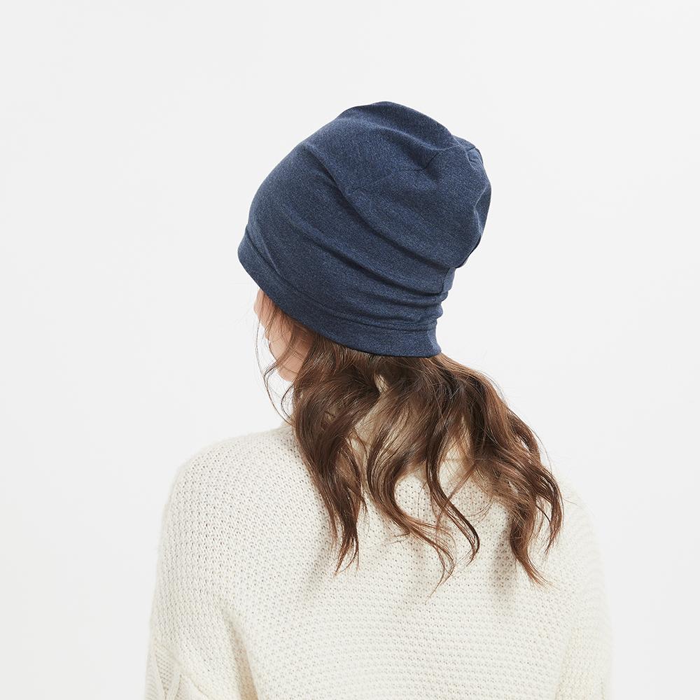 Silver Fiber EMF Protection Beanie - Anti-Radiation Hat темно-синий