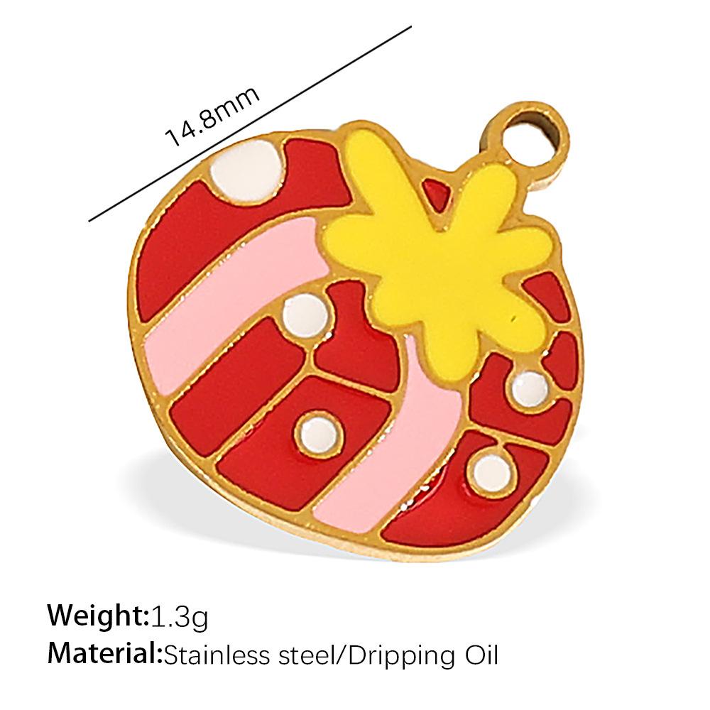 2026 Cartoon Christmas Series Necklace Bracelet Pendant DIY Ornament Accessories Santa Bell Pendant