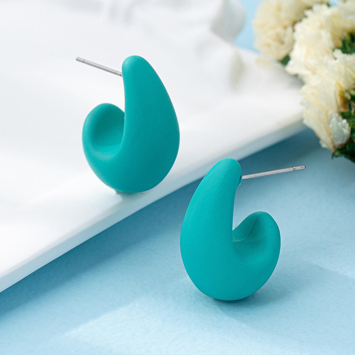 Серьги-капли воды Нишевый дизайн высокого класса Серьги-пусеты Уникальные серьги с темпераментом светло-зеленый