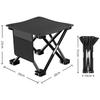 Ultra Lightweight Portable Hiking Campstool Foldable Fishing Stool Camping Picnic Stool Durable Sturdy Folding Chairs with Storage Pocket Outdoor Gear