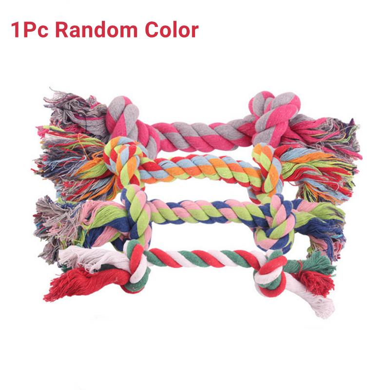 

1 шт., собака, щенок, двойной узел, жевательная веревка, игрушки, прочная плетеная костная веревка, молярная игрушка, принадлежности для чистки зубов, разные цвета S 17CM