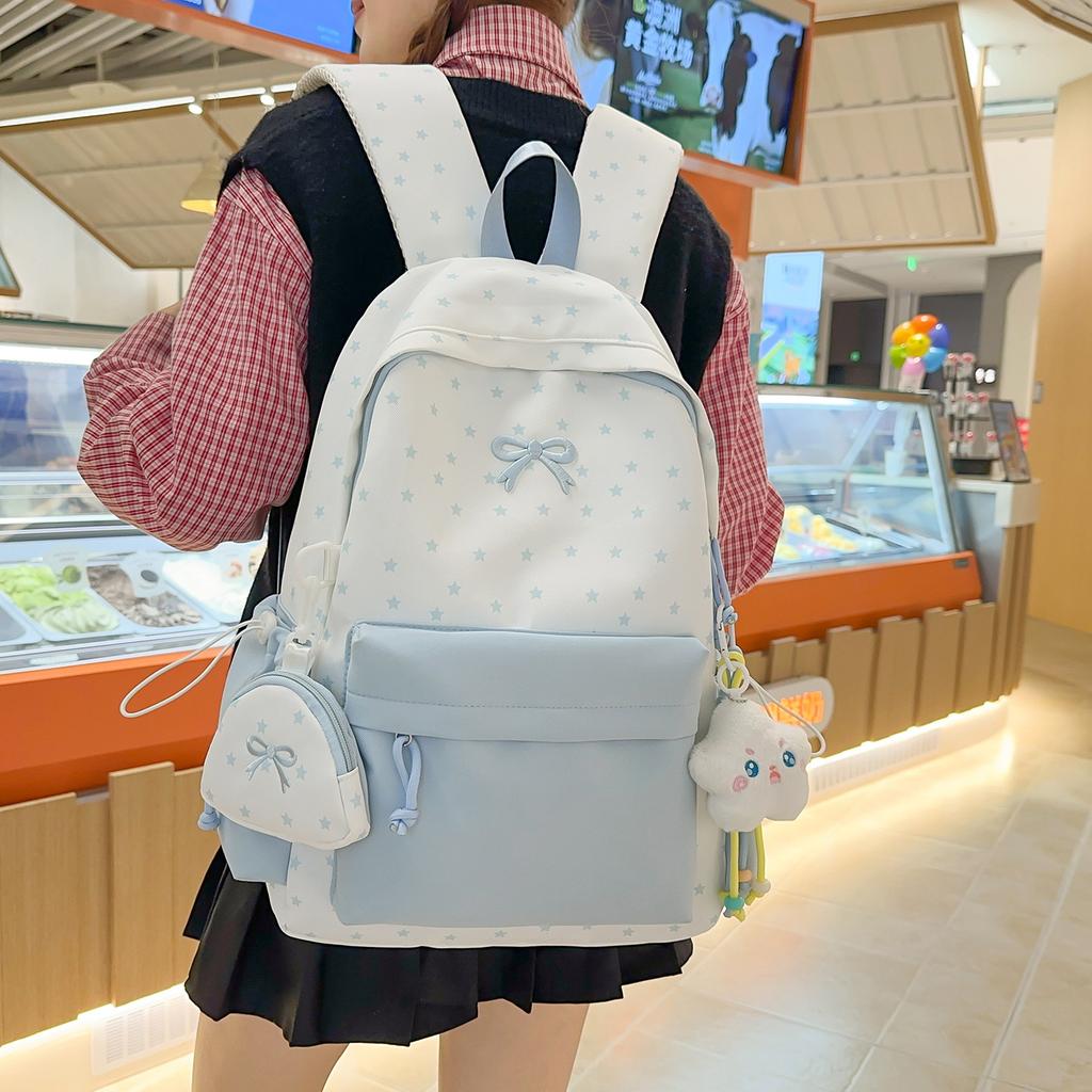 Schoolbag1011 Spring New Small Fresh and Sweet Wind Backpack Female Student Lightweight Large Capacity Travel Backpack