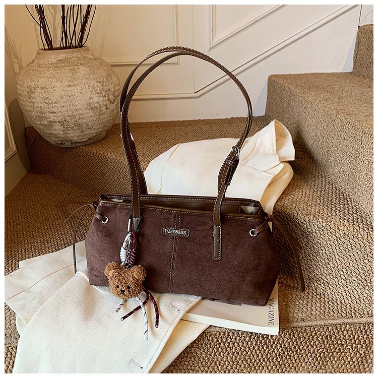 Women's Retro Minimalist Underarm Bag - 2025 Autumn/Winter Fashion, Large Capacity Handbag for Commute