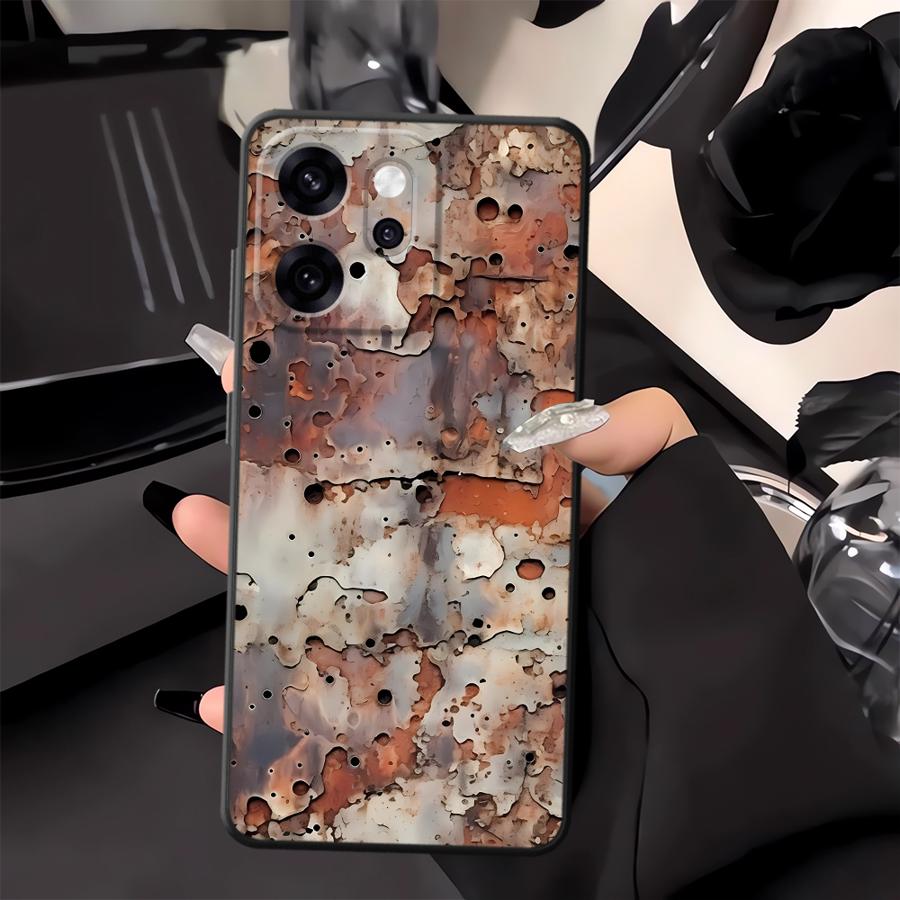 Case for Oppo A74 A98 A93 A83 A76 A78 Reno 4F 5 6 7 8 10 11 14 A96 F9 F11 F29 A84 Phone Cover Rust Art
