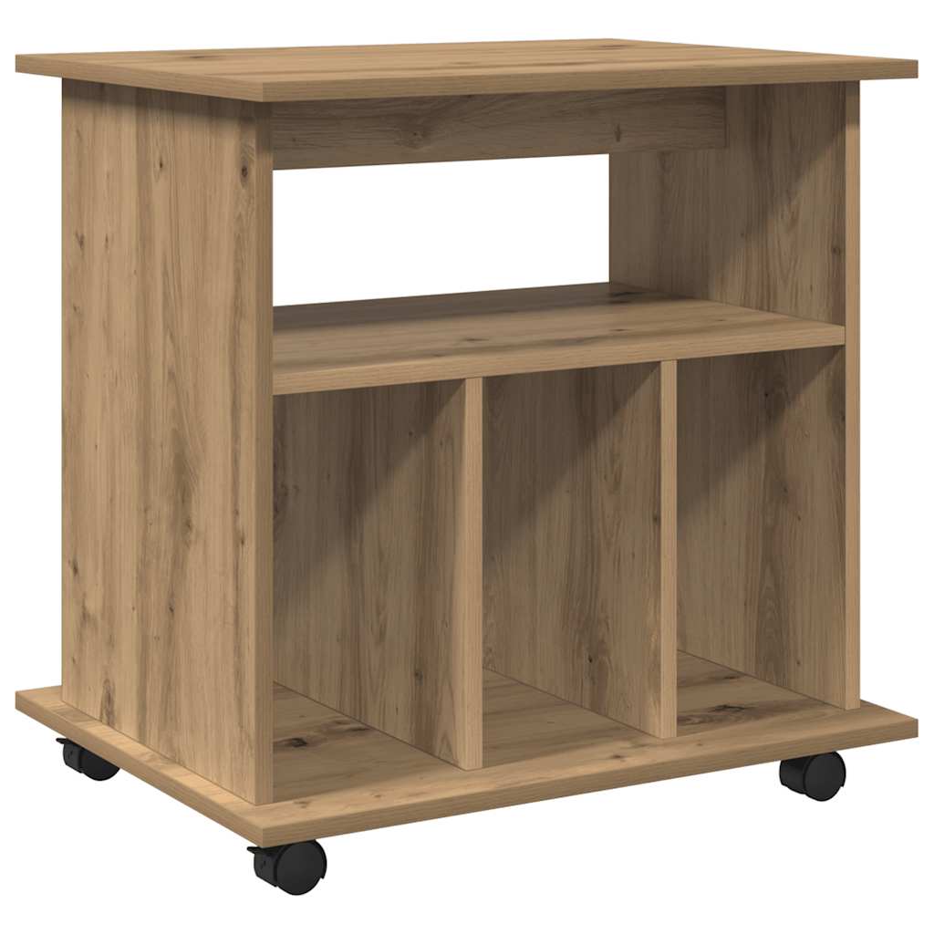 Rolling Cart Artisan Oak 60 x 45 x 60 cm Particleboard
