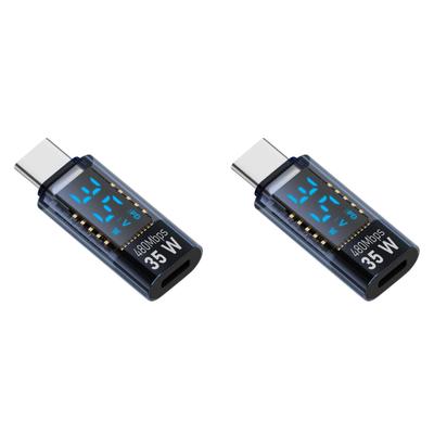 LED-Anzeige 8-polig zum Typ C-Adapter PD35W USB2.0 480Mbps Typ C Leistungsmesser(blau)