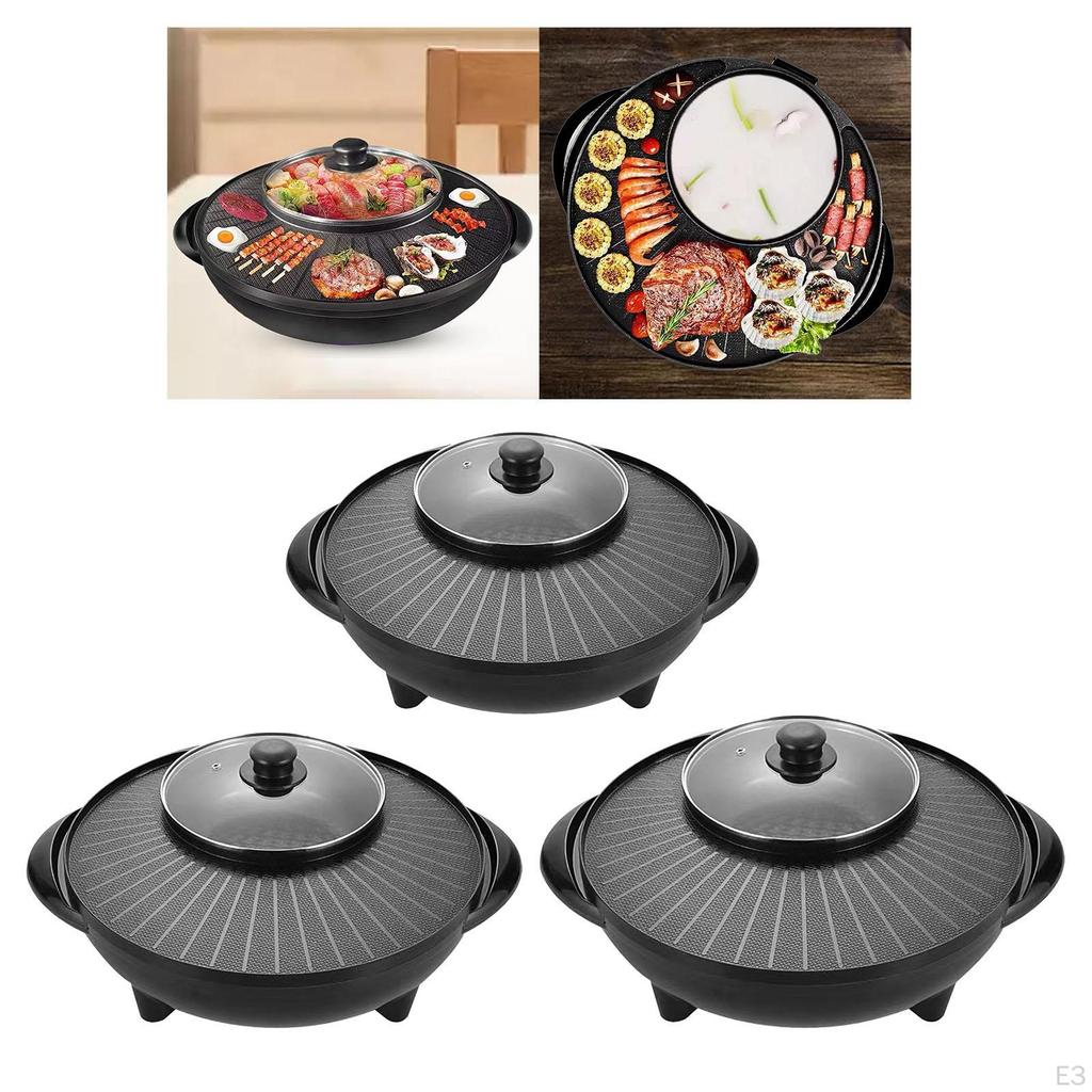 Electric BBQ Grill and Pot Combination for Outdoor Entertaining
