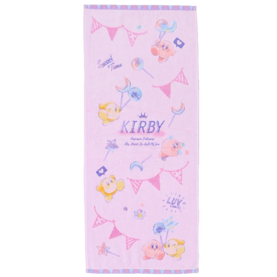 Marushin Лицо Nintendo Kirby Сияющий PupuProli Органический 4585029400 Полотенце, Поп! - Поплин, Хлопок, Пряжа без крутки,
