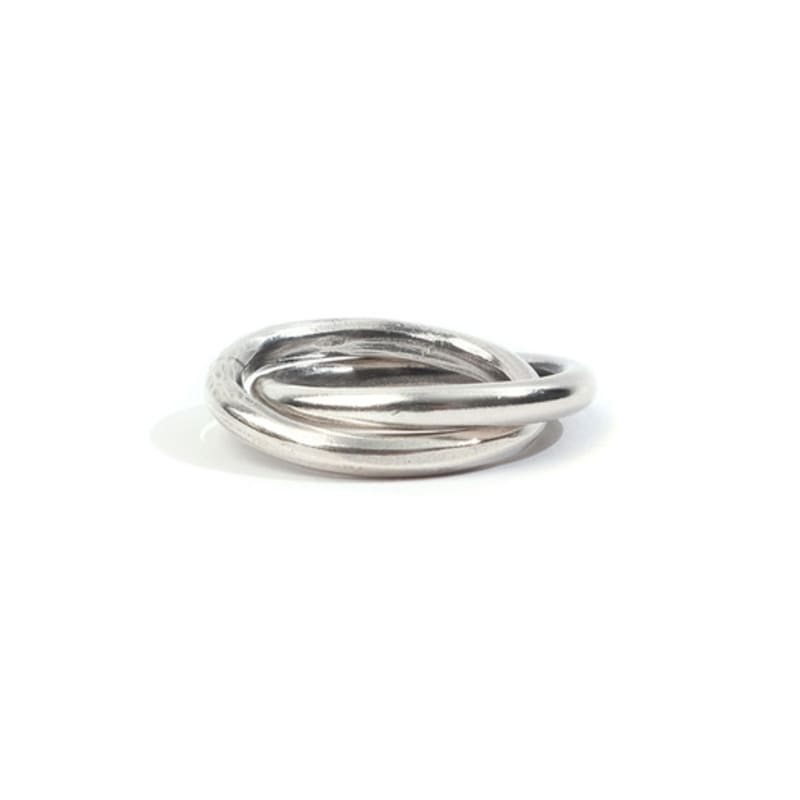 SEWNSWEN SILVER DOUBLE HAMMERED RING