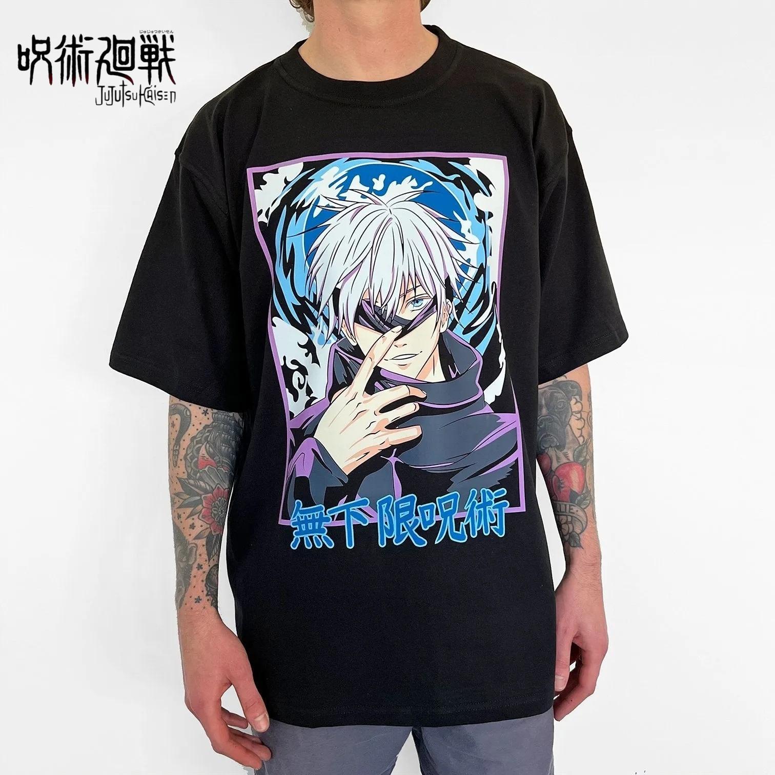 

2026 New Fashion Comfortable Parentchild Shortsleeved Shirt Jujutsu Kaisen Anime Print Highquality Breathable Casual TShirt 4XL