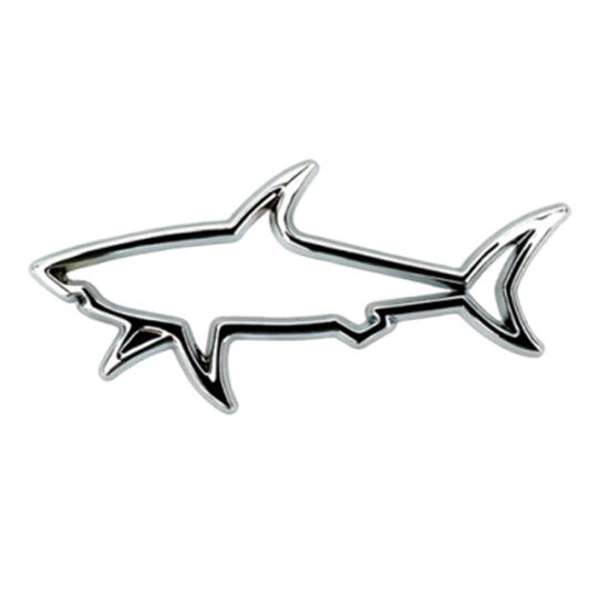 Zinc Alloy Shark Car Sticker 3D Hollow Out Animal Decal for Vehicle Side Creative Badge for Motorcycle Electric Vehicles