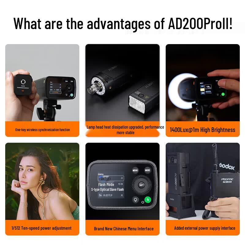 Godox AD200Pro II Portable Outdoor Flash