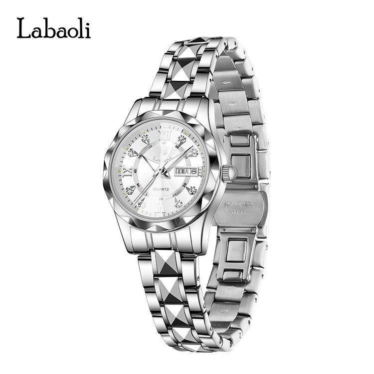 La Baoli Women's Waterproof Casual Steel Band Wristwatch - Model LA842