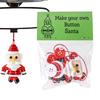 2025 Christmas Button Santa Ornament Kits Funny Santa Claus Button Ornament Making Set For Holiday Festival Birthday Home