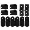 12pcs set Deck Hinge Jaw Slide Eye End Cap Kit Accessories for Marine Boat Yacht 7 8in Pipe Tube