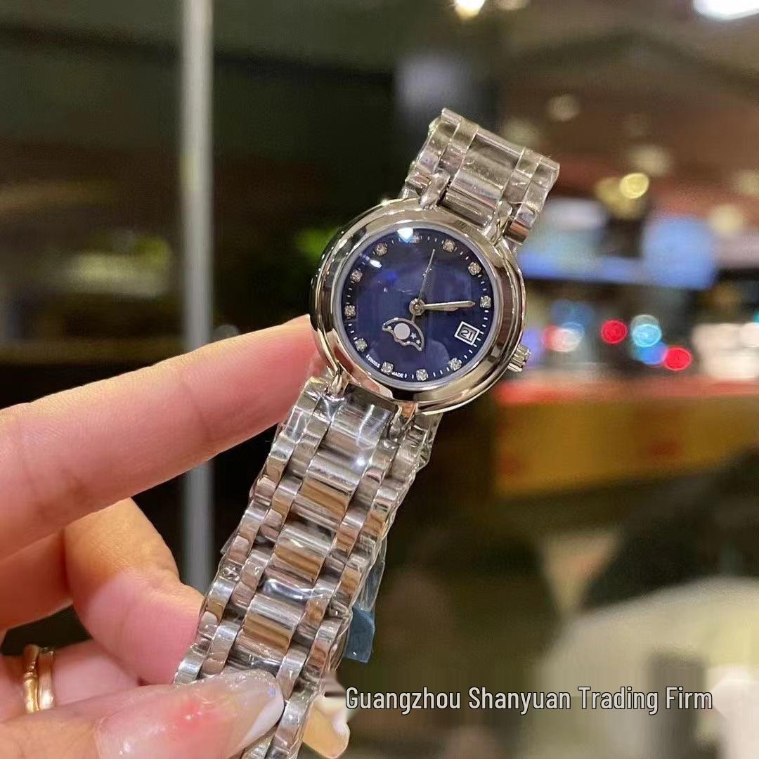 

Женские кварцевые часы WeChat Business Langjia Blue Heart Moon Diamond Women s