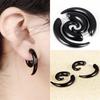 Cool Punk Stud Earrings Rock Men Black Earrings Women Pvc Anti Allergy Earrings