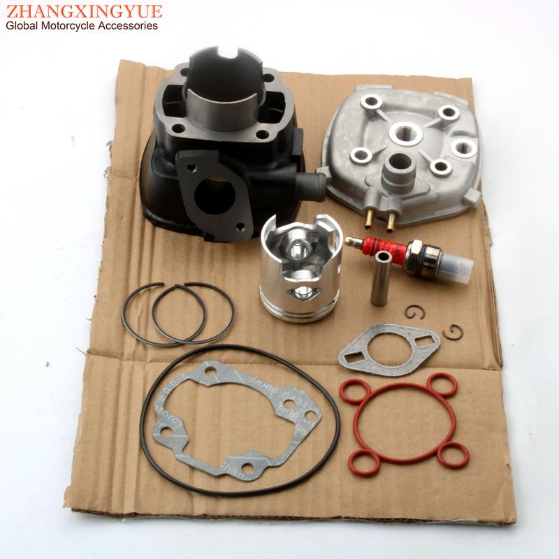 70cc 47mm Big Bore Cylinder Kit & Head For Yamaha Aerox 50 MBK Nitro Mach G 50cc LC 2 Stroke Scooter Engine