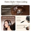 2024 New Classic Over Ear Headsets Studio Dj Stereo Bluetooth5.3 Wireless Retro Headphones Touch Control Type C Earphones