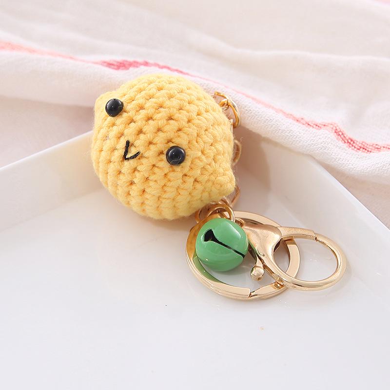Korean Handmade Woven Yarn Ball Keychain - Creative Fruit Pendant Ornament