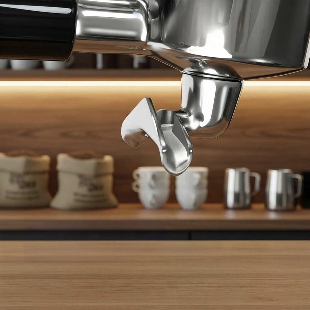 54mm Stainless Steel Espresso Portafilter with Two Outlets Designed for Breville 8 Series Machines to Assist Proper Tamping