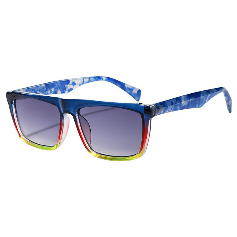 

New Fashionable Retro Personalized Street Photography Sunglasses With High-end FeelConcave Design Daily Outdoor Sunglasses 6245 синий