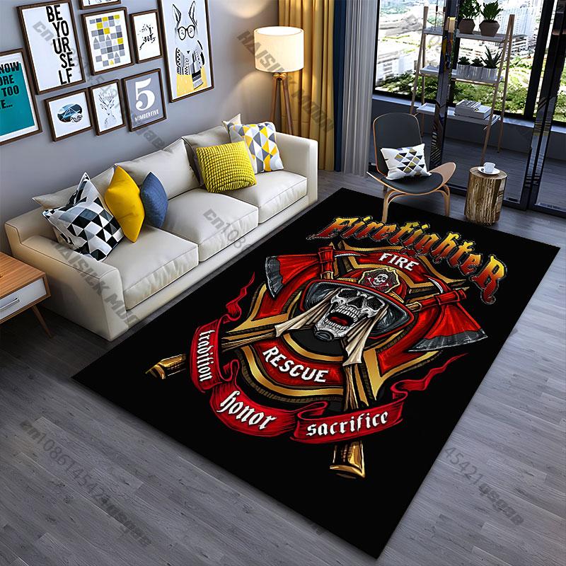 Firefighter dedication bravery and sacrifice carpet Yoga living room room decor children s crawling mat doormat area rug 40x60cm