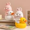 Duck Rabbit Piggy Bank Kids Adorable Unique Decoration Glue Anti-falling Piggy Bank Can Be Stored and Withdrawn Tabletop Decorations