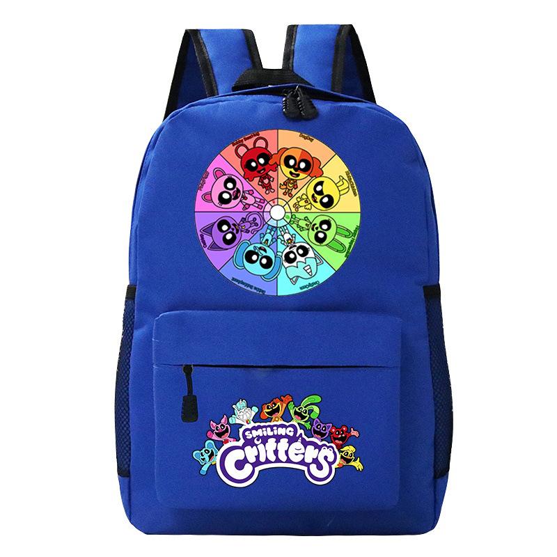 Cartoon Printed Children'S Backpack, Animation Schoolbag, Male And Female Primary And Secondary School Students Outdoor Travel Backpack