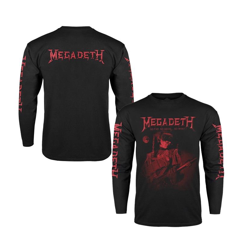 Тяжелый Металл Гиганты Критикуют Металл Megadeth Панк Рок Американская Футболка с Длинным Рукавом Осень Мужская Мода Топ 5XL