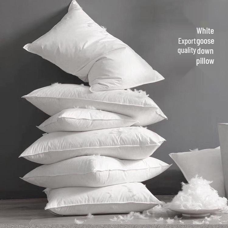 White Goose Feather Pillow Core 45x45cm: Hotel Sofa Cushion for Lumbar Support