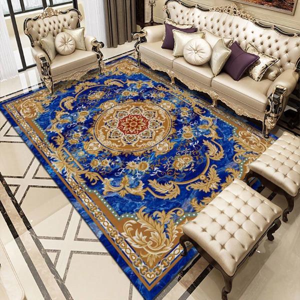 European Style Living Room Carpet Sofa Coffee Table Carpet Large-area Bedroom Bedside Carpet