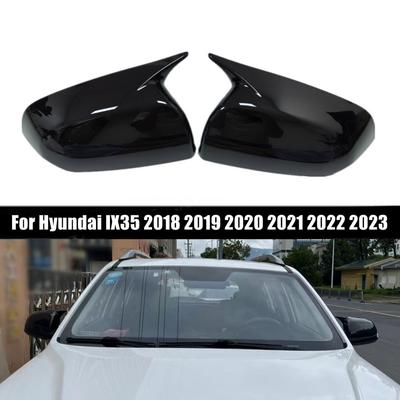 For Hyundai IX35 2018 Car Rearview Side Mirror Cover Wing Cap Exterior Door Housing Shell Trim ABS