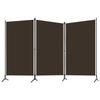 VidaXL Room Divider 3 Panels Brown 260x180 Cm
