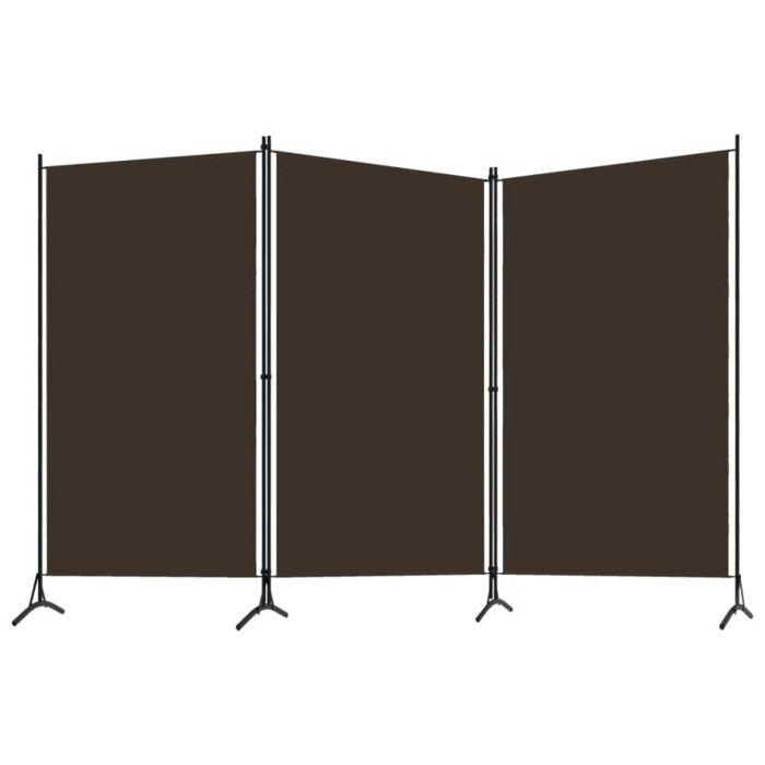 VidaXL Room Divider 3 Panels Brown 260x180 Cm