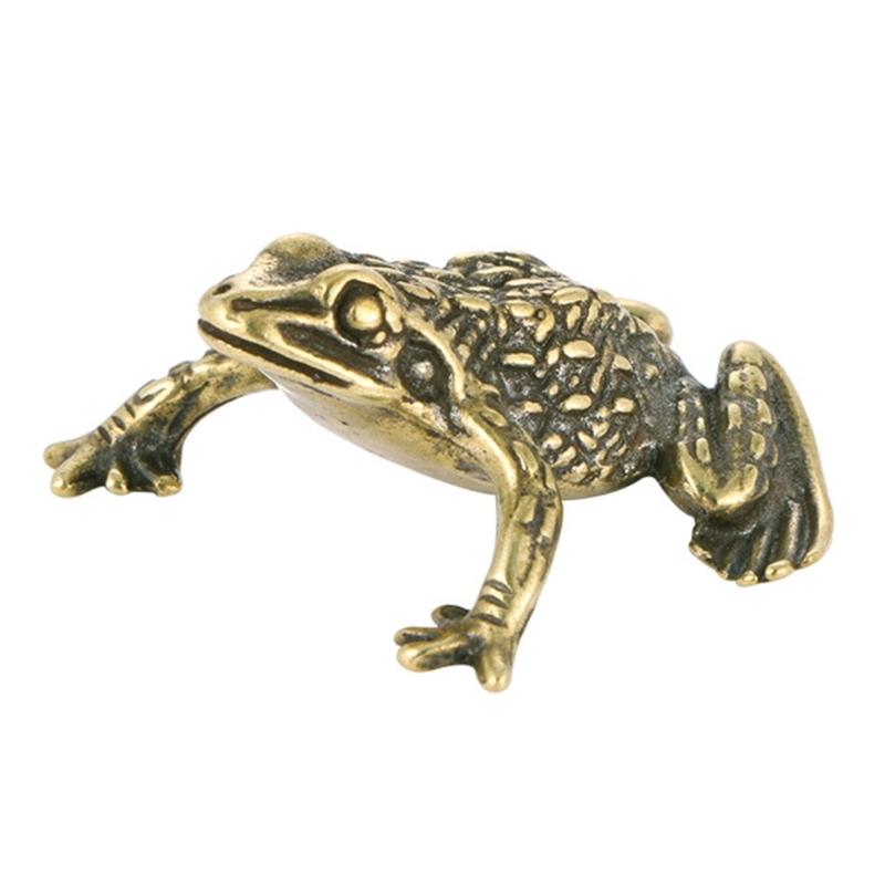 Brass Frogs Statues Figurines Animal Statue Figurines Sculptures Tabletop Centerpieces Home Decors Collectibles Figurine