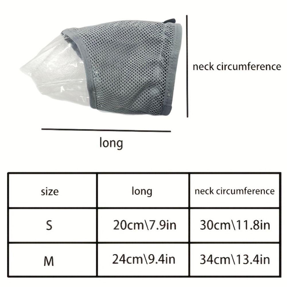 Nastavitelná šňůrka Anti-Licking Mask Průhledné vidění Pet Kočičí maska Kočičí náhubky Péče o domácí mazlíčky