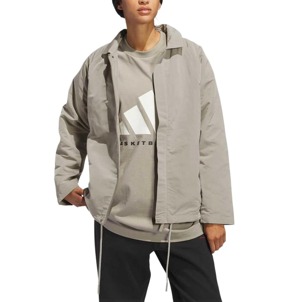 Adidas Basketball The 2025 Collection Chapter 02 Coach Breathable Comfortable Windproof Jacket Unisex Jacket Light-Sesame-Gray-Brown JC7843