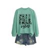 Womens Oversized Cotton Hoodie Sweatshirt Fall Print Graphic Loose Fit Long Sleeve Crew Neck