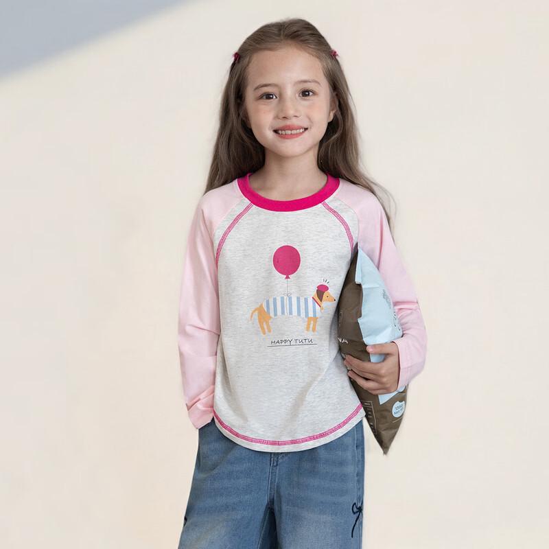 TUTU Xiaoxiang Girls' Long-Sleeve Raglan T-Shirt