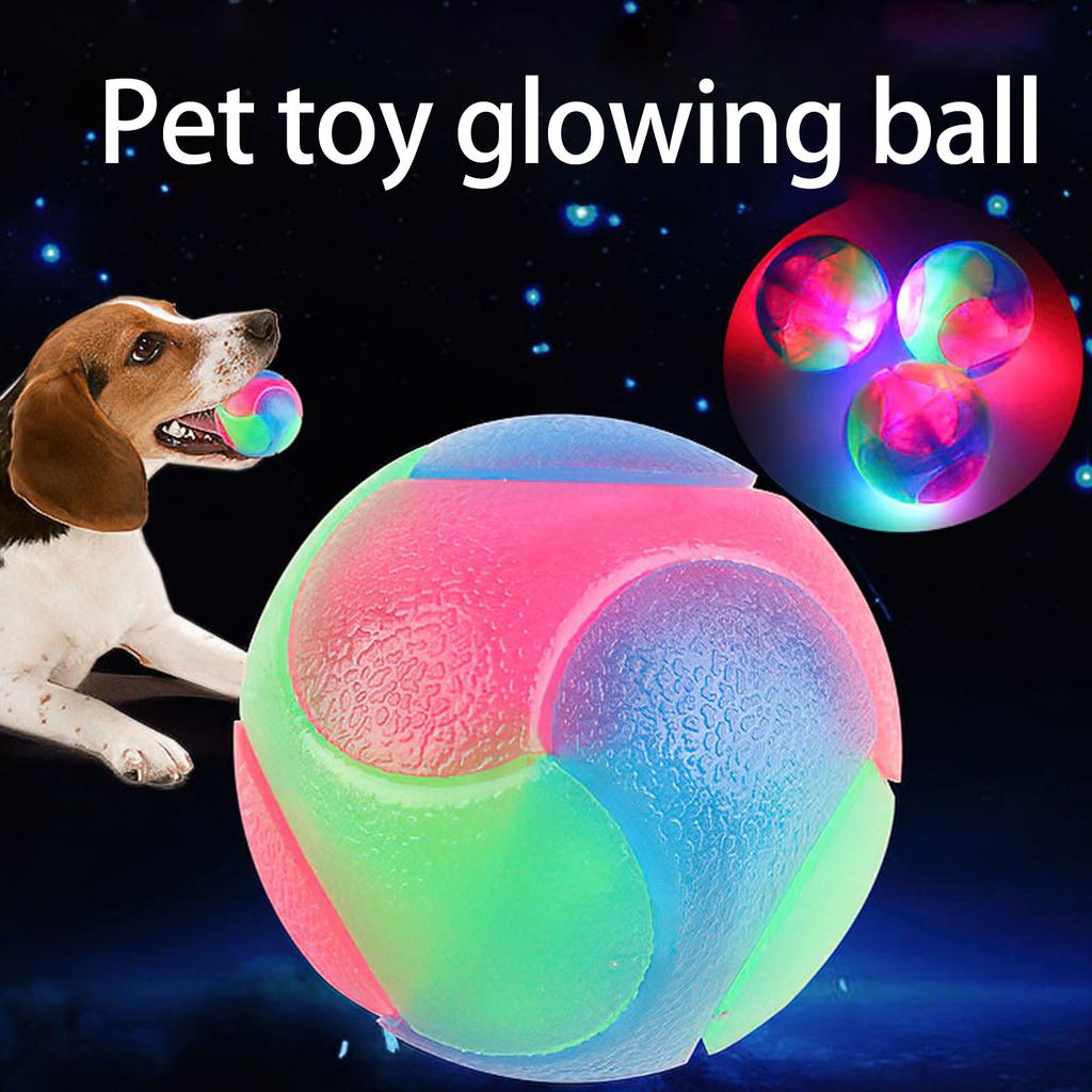 LED Flashing Light Bouncing Ball For Dog Cats Promotes Exercise And Stress Reduce for Pet Indoor Outdoor Entertainment