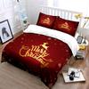 Merry Christmas Red Festive Set Bedding Duvet Cover Set Duvet Cover Pillowcases  (1*Duvet Cover 2*Pillowcases, Without Duvet Insert)